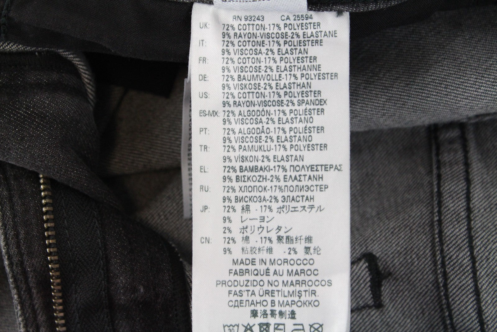 DIESEL Thommer R266U vyriški džinsai W30/L32 Slim Skinny Fit pilki medvilniniai plėšytų audinių džinsai 