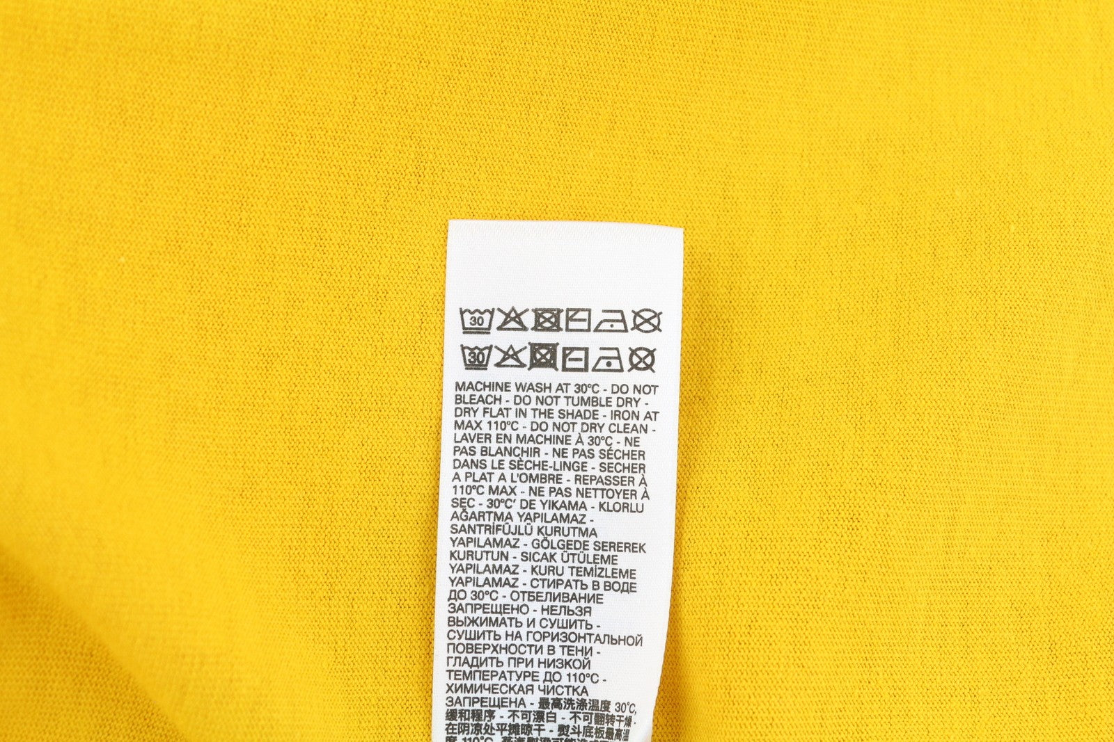 DIESEL T-Just-LS-B51 vyriški marškinėliai M su geltona apvalia apykakle ir ilgomis rankovėmis, trikotažo logotipu 