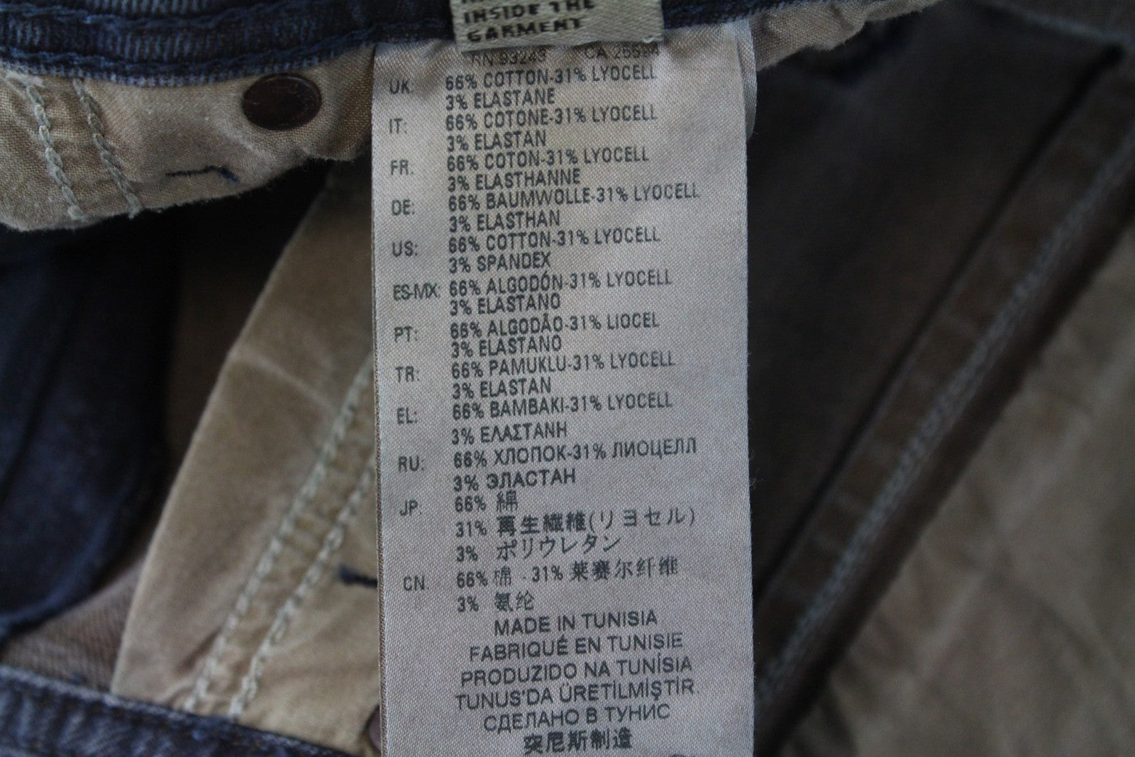 DIESEL Krayver R48XU vyriški džinsai W28/L32 Slim Carrot Fit medvilniniai sendinto mėlyno skalbimo džinsai 