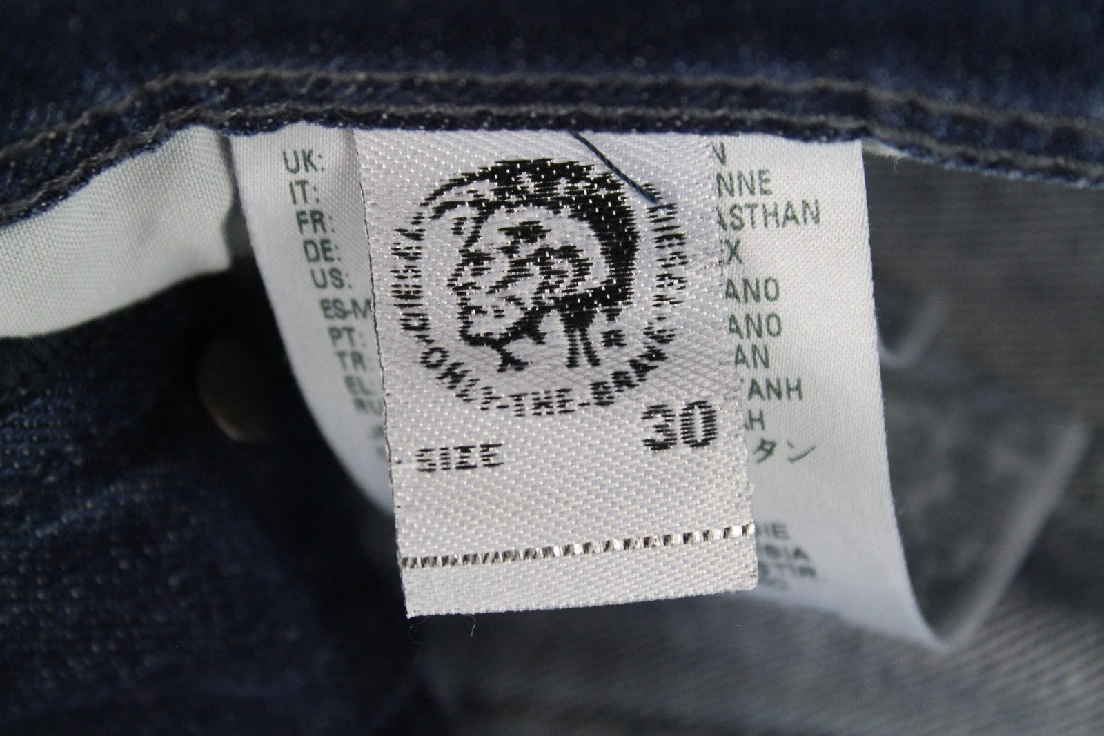 DIESEL Tepphar R39M0 Men Jeans W30/L32 Blue Slim Carrot Fit Cotton Stretch Wash