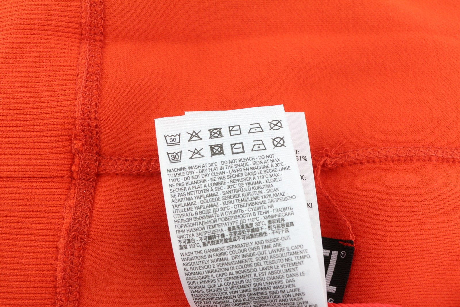 DIESEL S-Mast-Rev vyriškas džemperis, XL dydžio, oranžinis, megztinis su apvalia kaklu, pūkuotas, rekomenduojama kaina – 195 € 