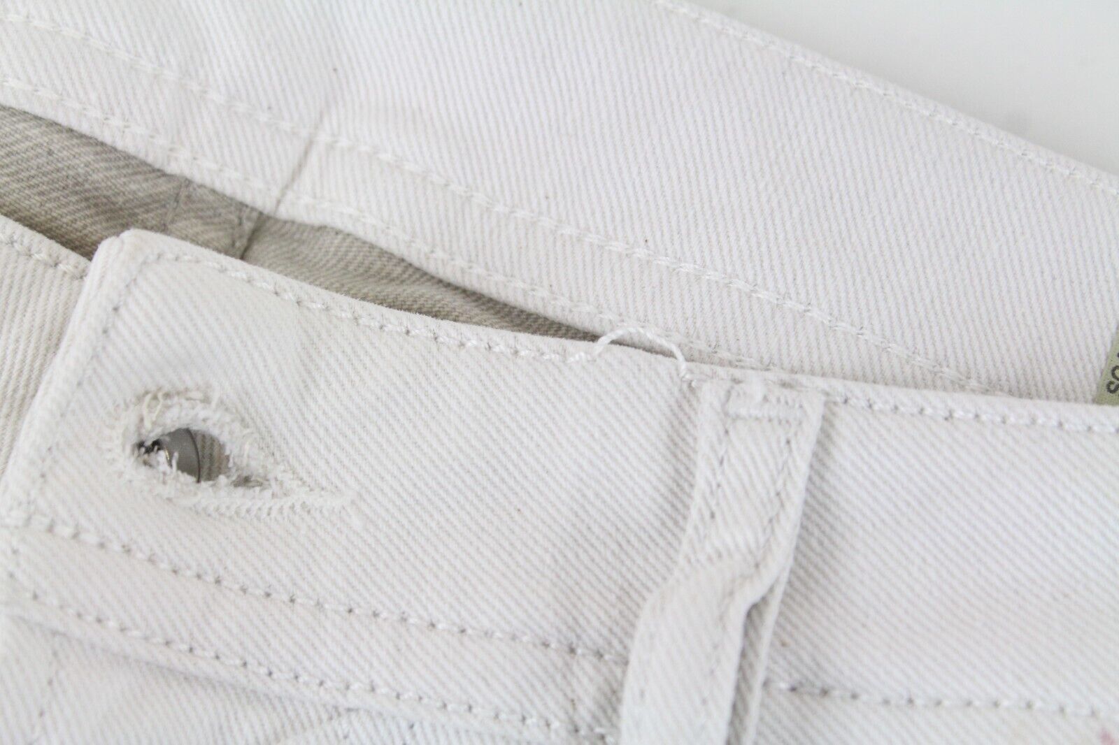 DIESEL Thommer 69DX Men Jeans W32/L34 Slim Skinny Ivory Aged Cotton Stretch Fit