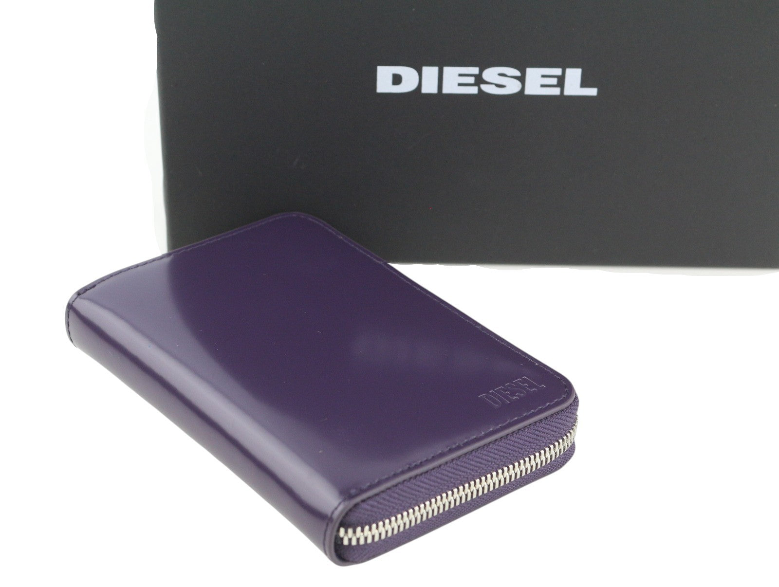 DIESEL Jadda moteriška piniginė OS violetinė karvės odos apvalus užtrauktukas violetinė RRP 160 € 