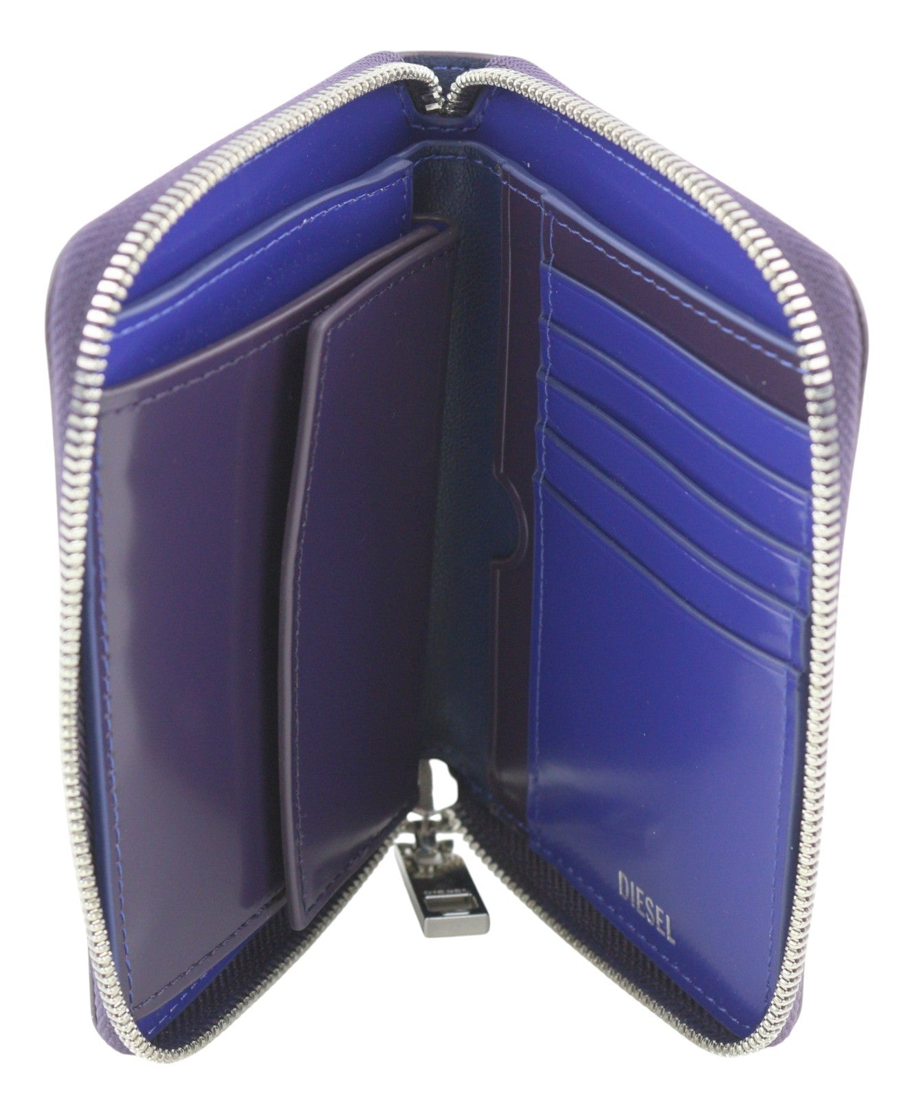 DIESEL Jadda moteriška piniginė OS violetinė karvės odos apvalus užtrauktukas violetinė RRP 160 € 