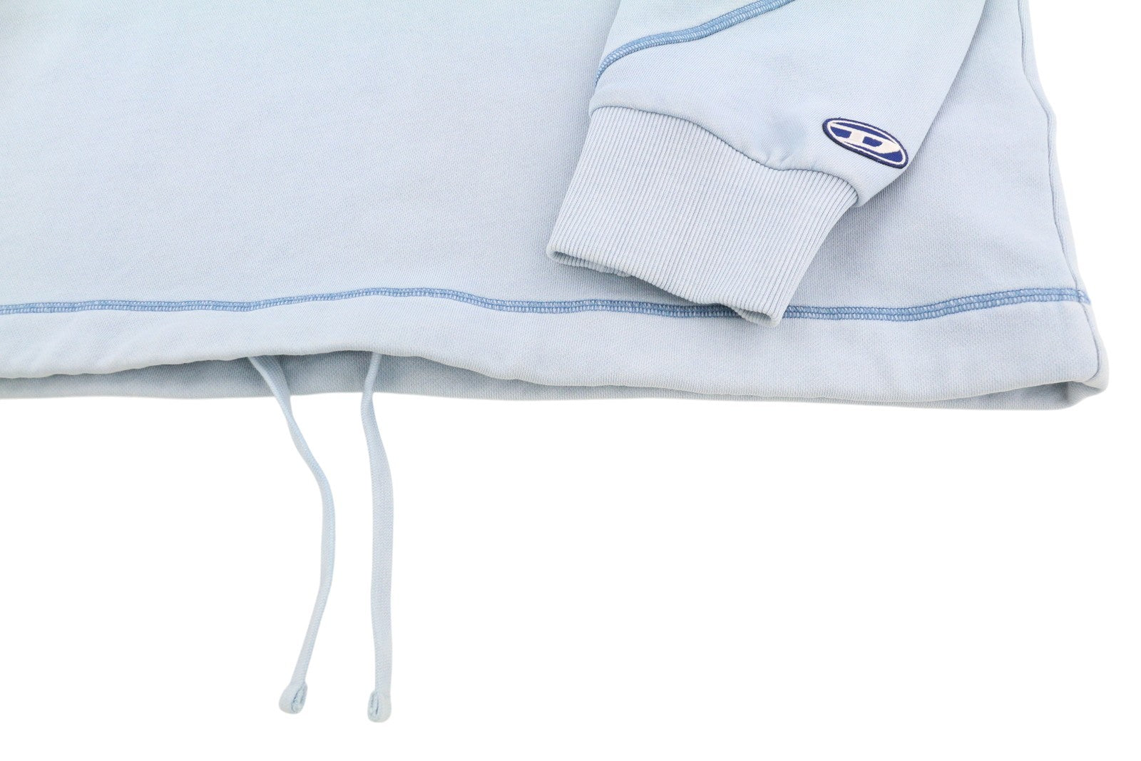 DIESEL S-Ribal vyriškas džemperis, L dydžio, mėlynas, megztinis su apvalia kaklo iškirpte, medvilninis, rekomenduojama kaina – 195 € 