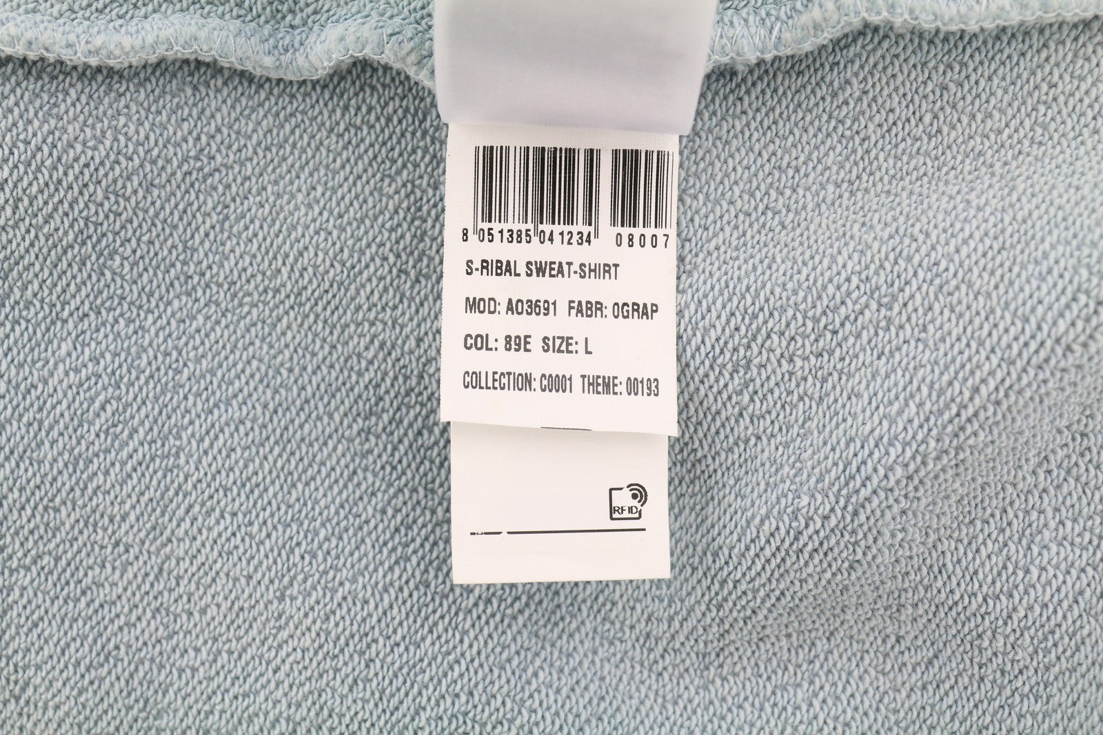 DIESEL S-Ribal vyriškas džemperis, L dydžio, mėlynas, megztinis su apvalia kaklo iškirpte, medvilninis, rekomenduojama kaina – 195 € 