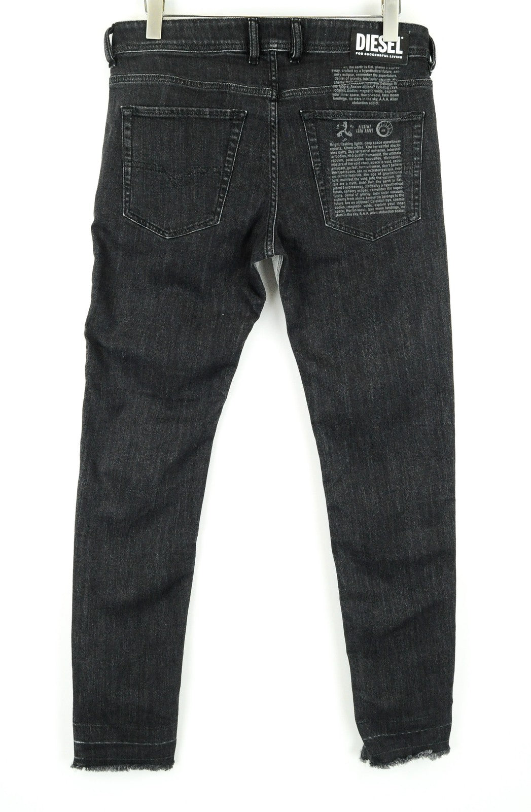DIESEL Sleenker-X-SP 082AX vyriški džinsai W31 L32 Slim Skinny pilki medvilniniai tamprūs džinsai 