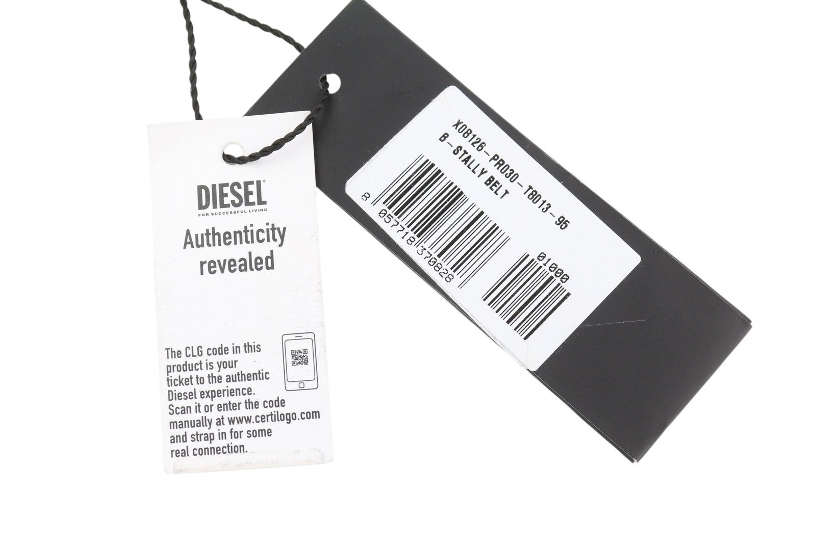 DIESEL B-Stally moteriškas diržas, 95 cm, juodas, odinis, auksinio atspalvio, detalės, rekomenduojama kaina – 100 €