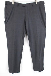 SUITSUPPLY Brescia Grey UK44S Men's Wool Trousers Lined Smart Pleated Formal