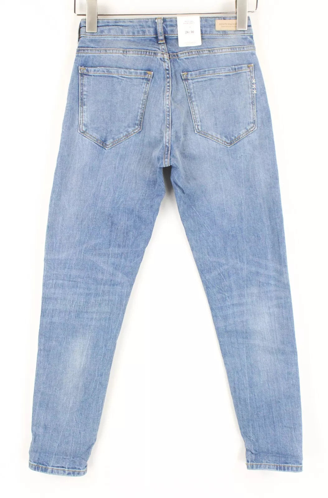 SCOTCH &amp; SODA Petit Ami W24/L30 Slim Fit moteriški tamprūs mėlyni džinsai 