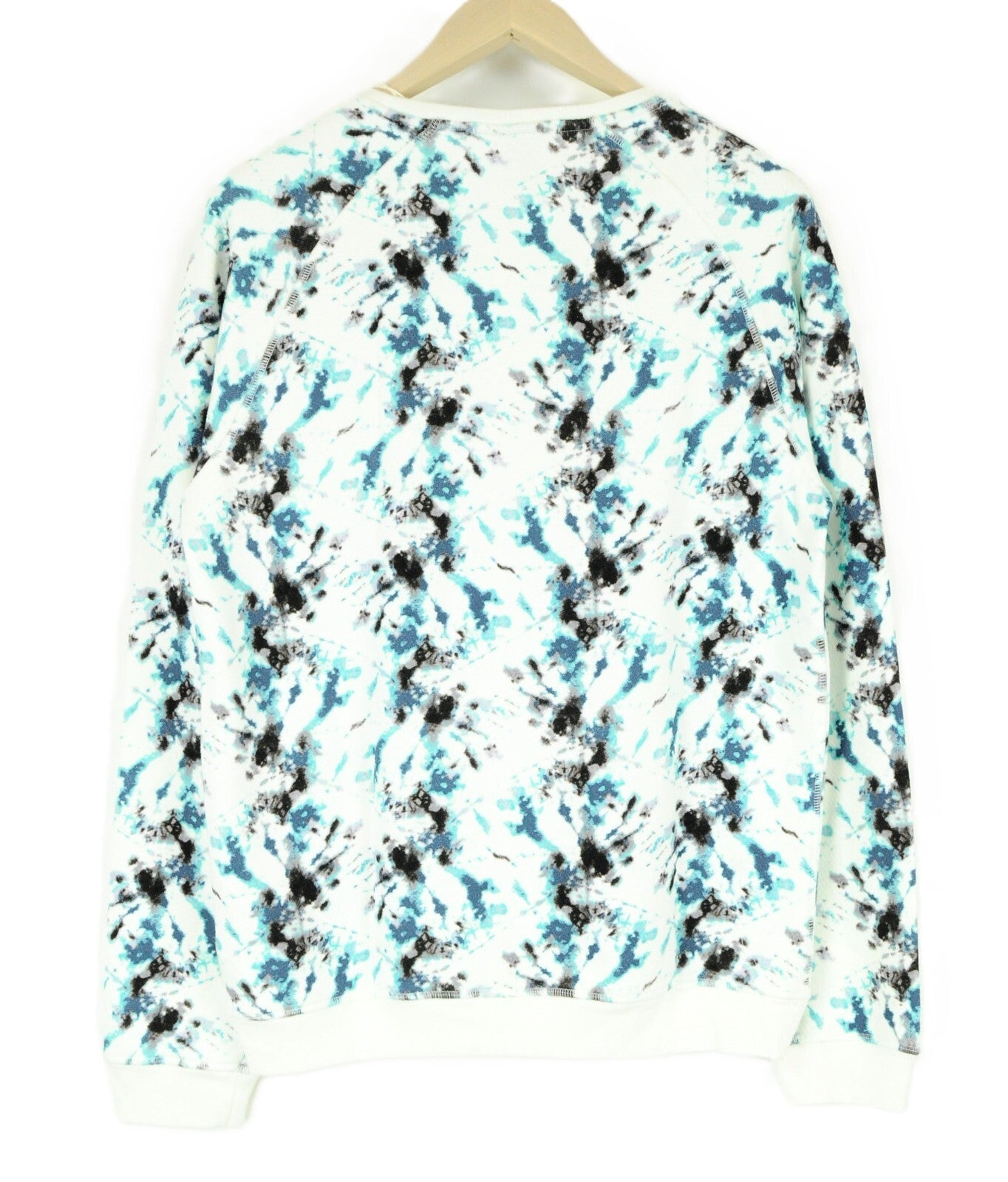 SCOTCH &amp; SODA Ams Blauw vyriškas džemperis M mėlynos spalvos medvilninis ilgomis rankovėmis raštuotas 