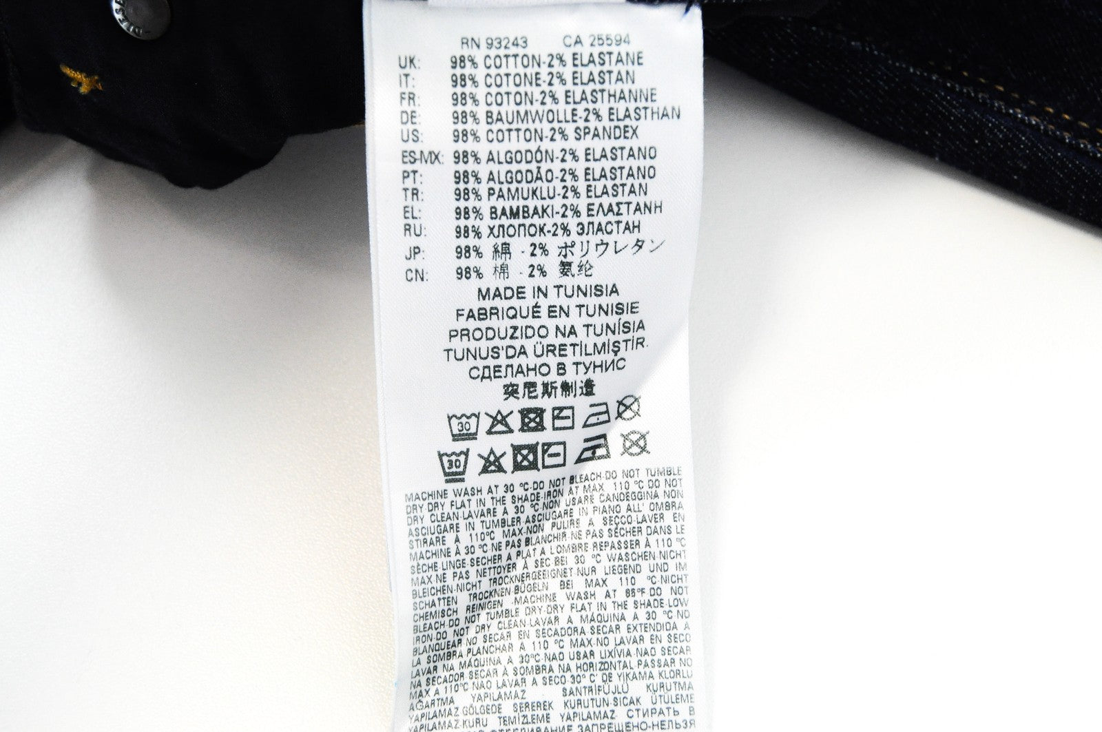 DIESEL Tepphar R7NA8 Mens Jeans W30 L34 Slim Carrot  Cotton Wash Blue Denim