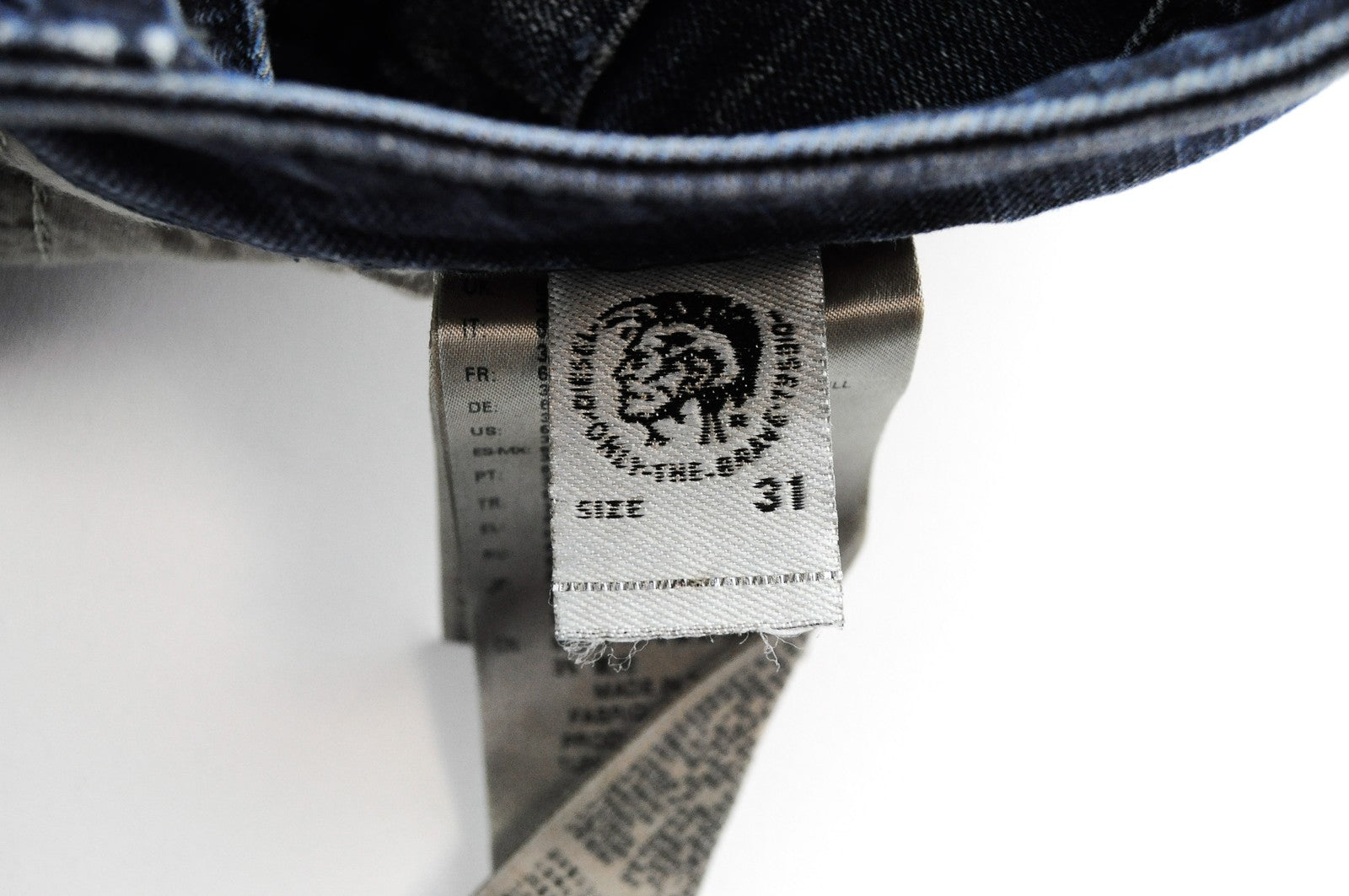 DIESEL Krayver R48XU vyriški džinsai W31/L32 Slim Carrot Fit mėlyni medvilniniai tamprūs džinsai skalbimui 