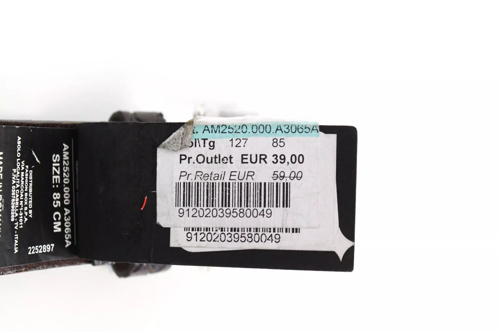 REPLAY rudas raštuotas karvės odos diržas, 85 cm, vyriškas su sagtimi 