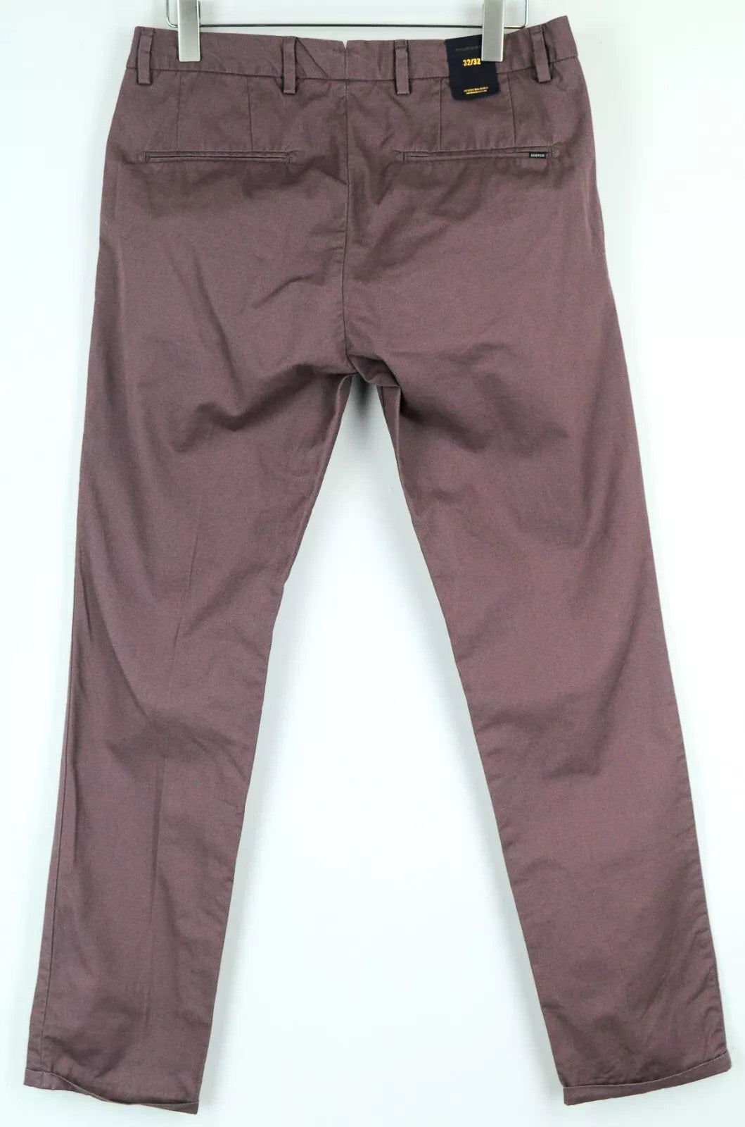 SCOTCH & SODA Stuart Purple W32/L32 Men's Cotton Slim Fit Everyday Trousers