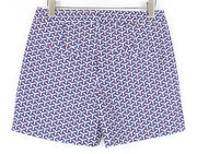 SUITSUPPLY Women's Shorts Size 38 Red Blue White Print Summer Slit Pocket