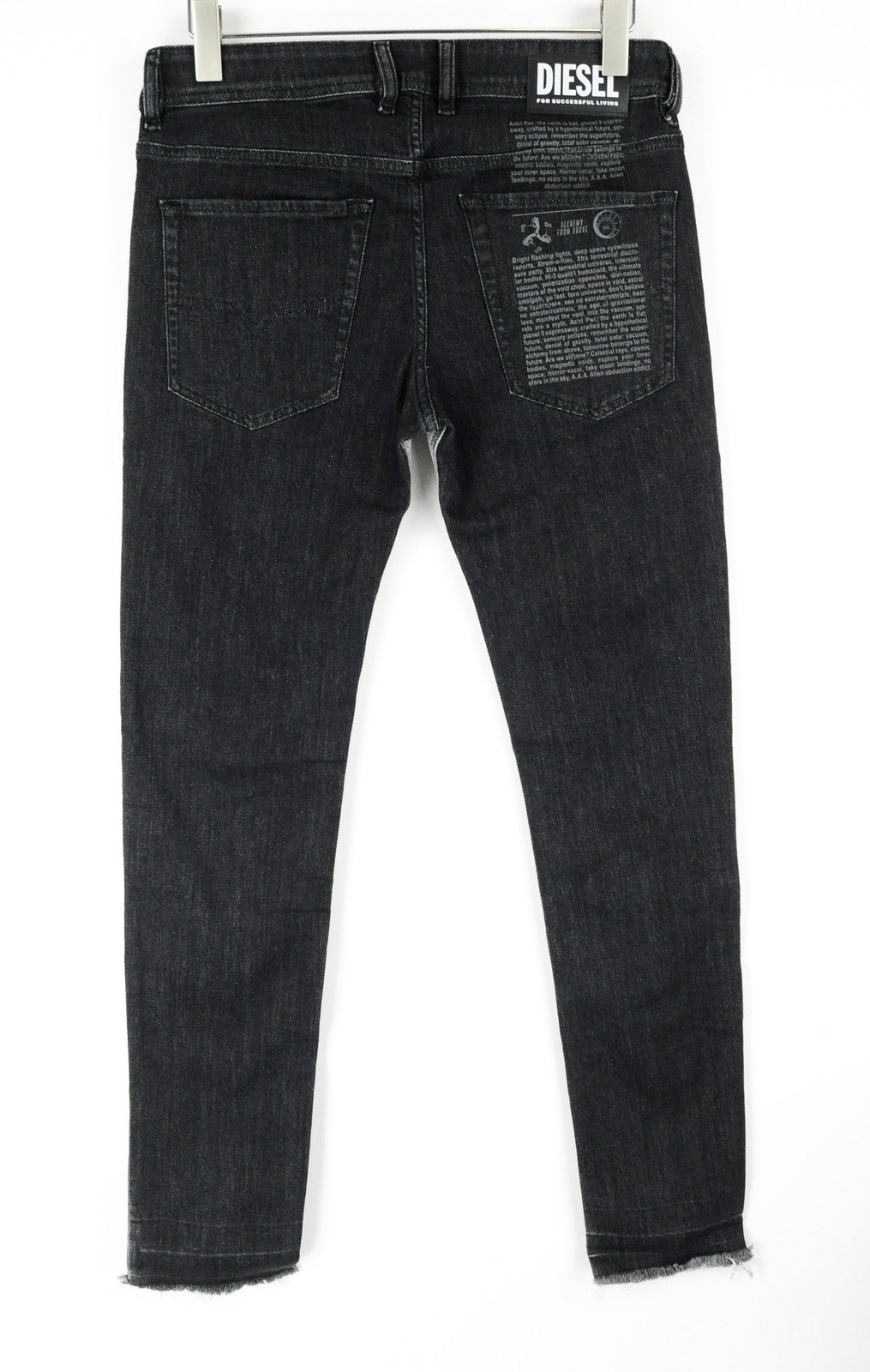 DIESEL Sleenker-X-SP 082AX vyriški džinsai W31/L32 skalbtos pilkos spalvos, ploni, tamprūs. 