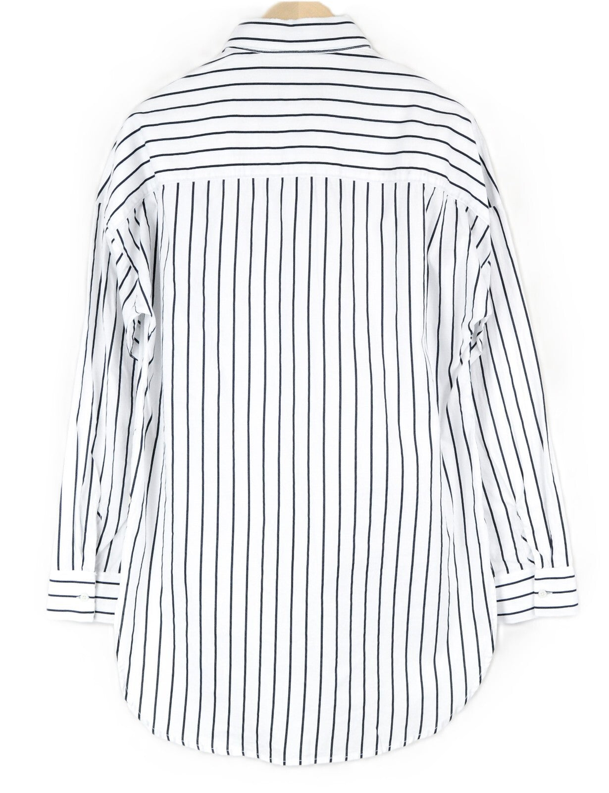 SCOTCH & SODA Ams Couture Men Shirt M White Cotton Striped Long Fit Patterned