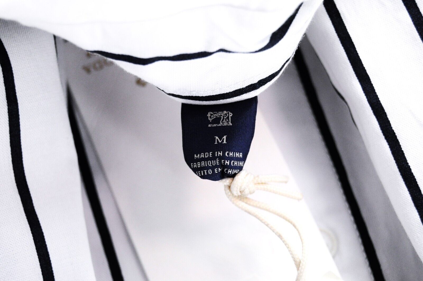 SCOTCH & SODA Ams Couture Men Shirt M White Cotton Striped Long Fit Patterned