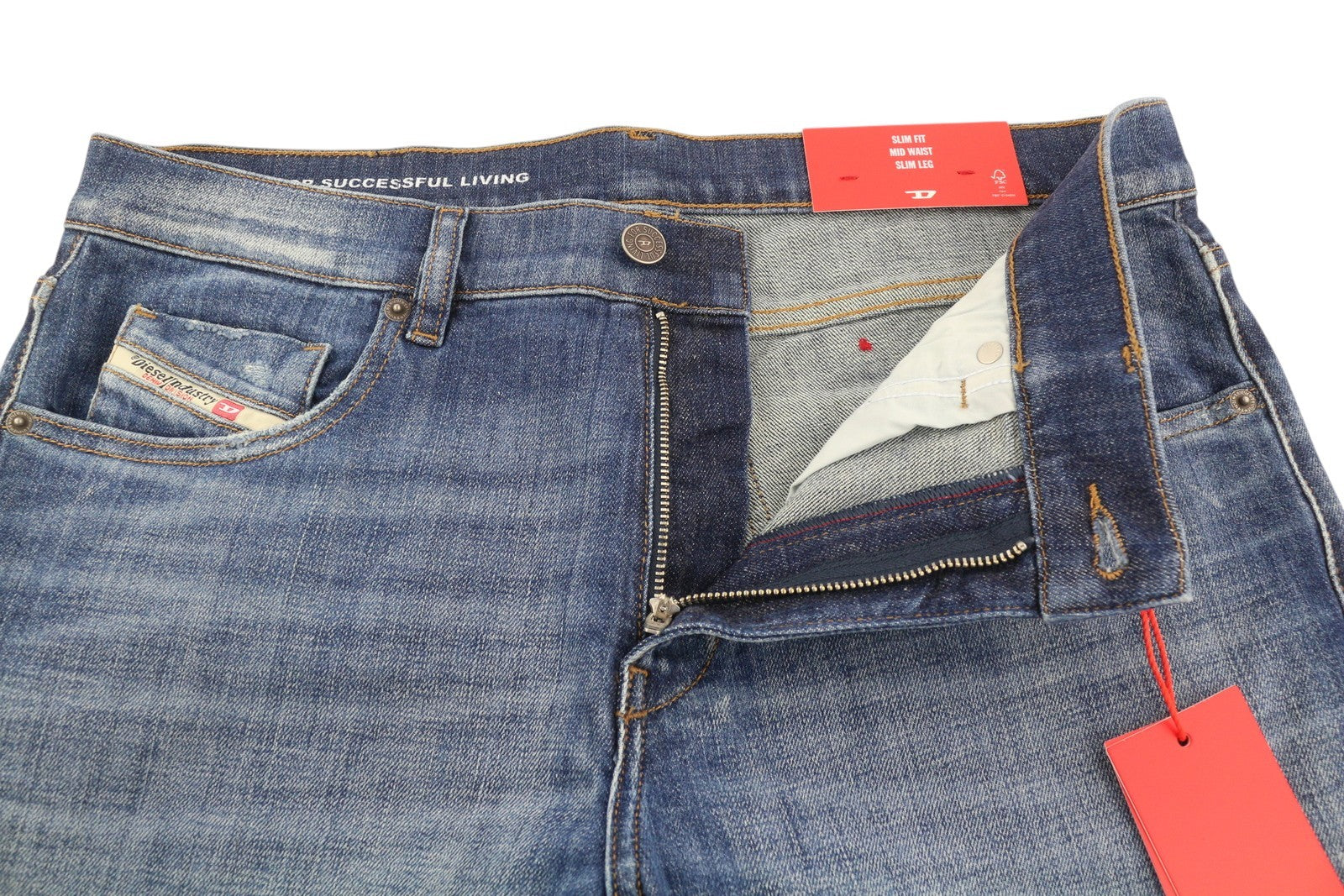 DIESEL 2019 D-Strukt 0DQAE vyriški džinsai W33/L30 Slim Fade Effect Denim, rekomenduojama kaina 175 € 