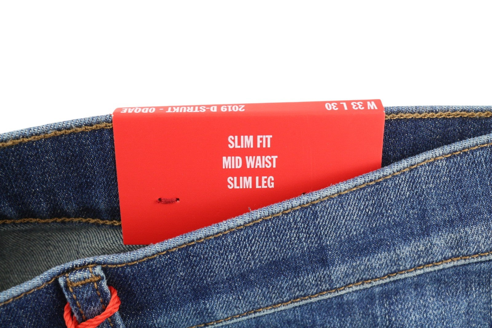 DIESEL 2019 D-Strukt 0DQAE vyriški džinsai W33/L30 Slim Fade Effect Denim, rekomenduojama kaina 175 € 