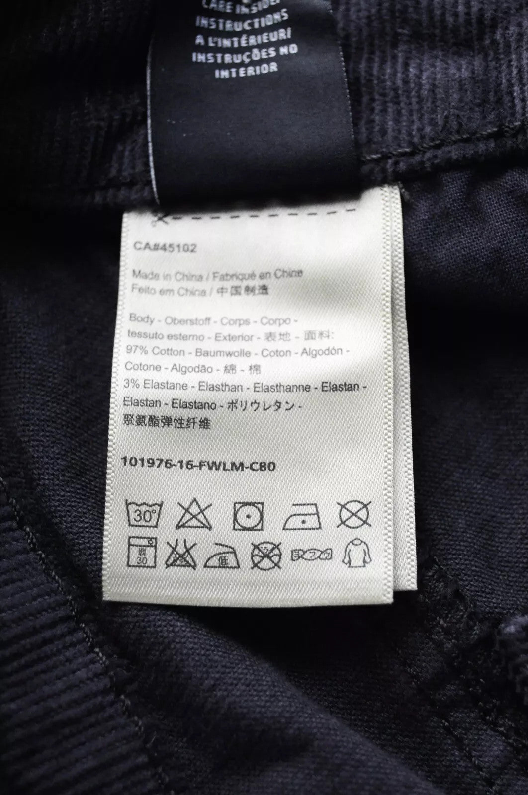 MAISON SCOTCH Joni Women's Trousers W25 Dark Grey Stretch Corduroy Flared