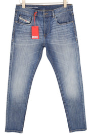 DIESEL 2019 D-Strukt 0DQAE vyriški džinsai W32/L32 Slim Fade Effect Denim, rekomenduojama kaina 175 € 