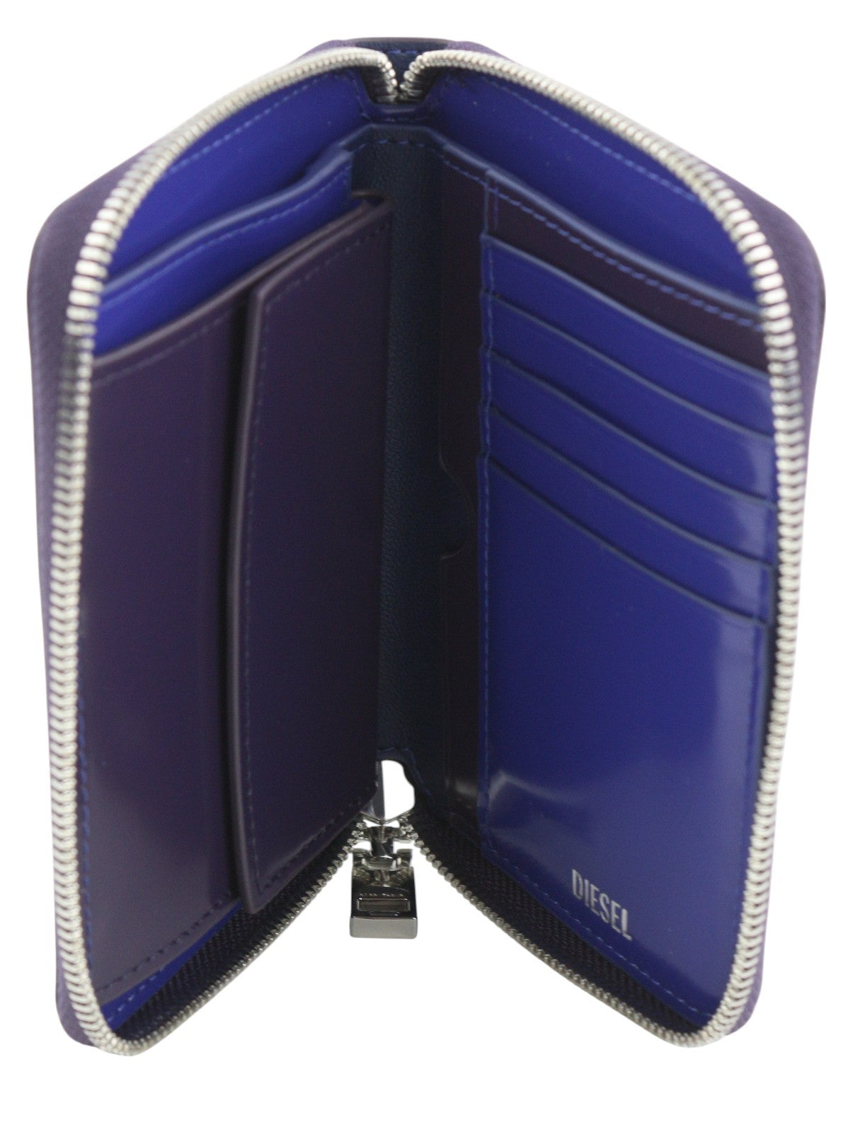 DIESEL Jadda moteriška piniginė OS violetinė odinė apvaliu užtrauktuku violetinė RRP 160 € 