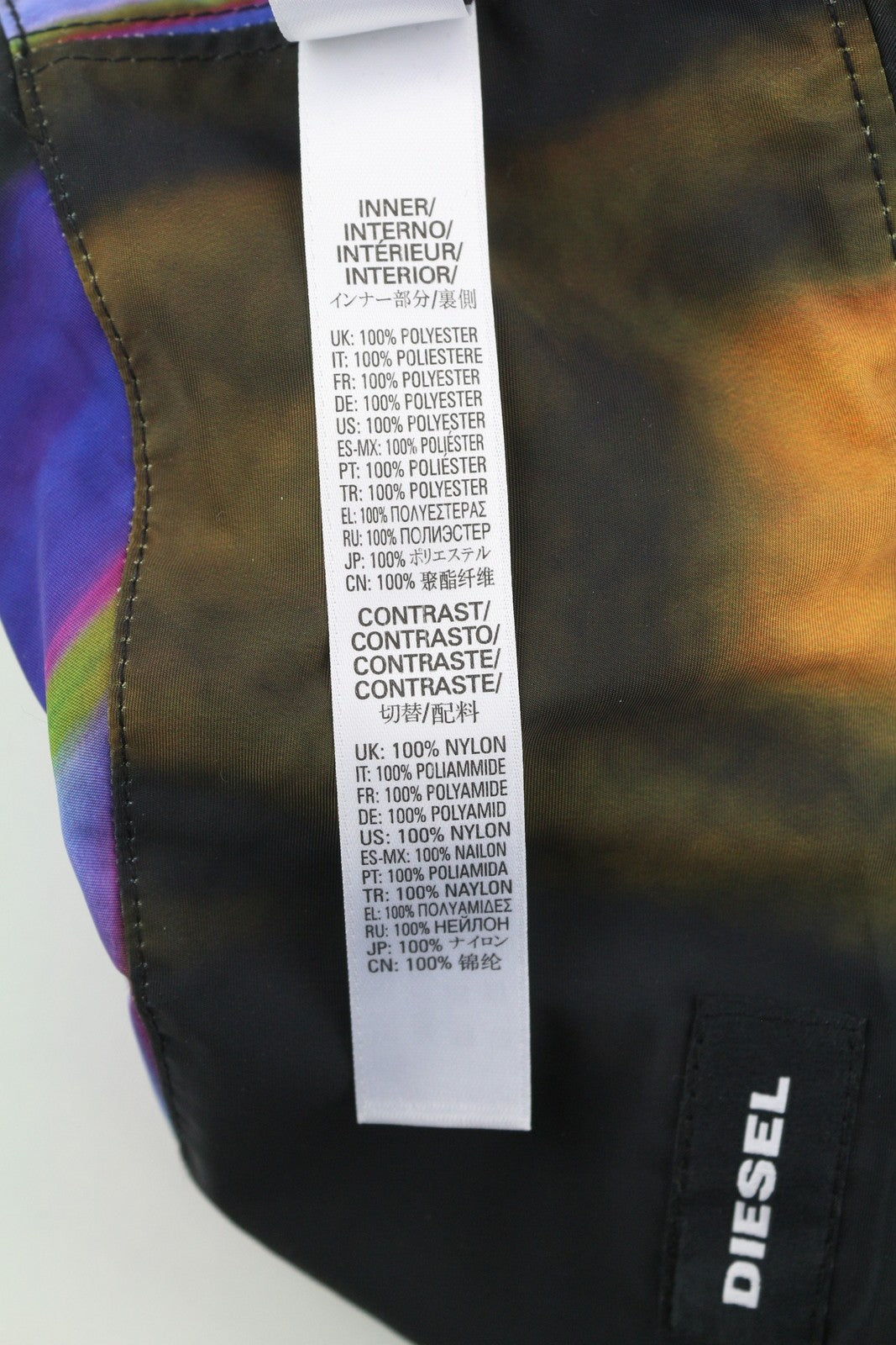 DIESEL Capes Men Hat OS Black Bucket Wool Blend Colourful Lining Logo Unisex