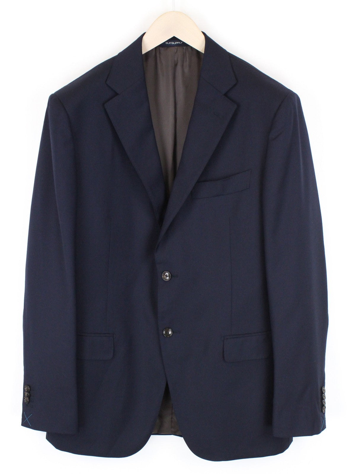 SUITSUPPLY Napoli Mens Blazer UK44L Navy Wool Notch Collar Dress Lined