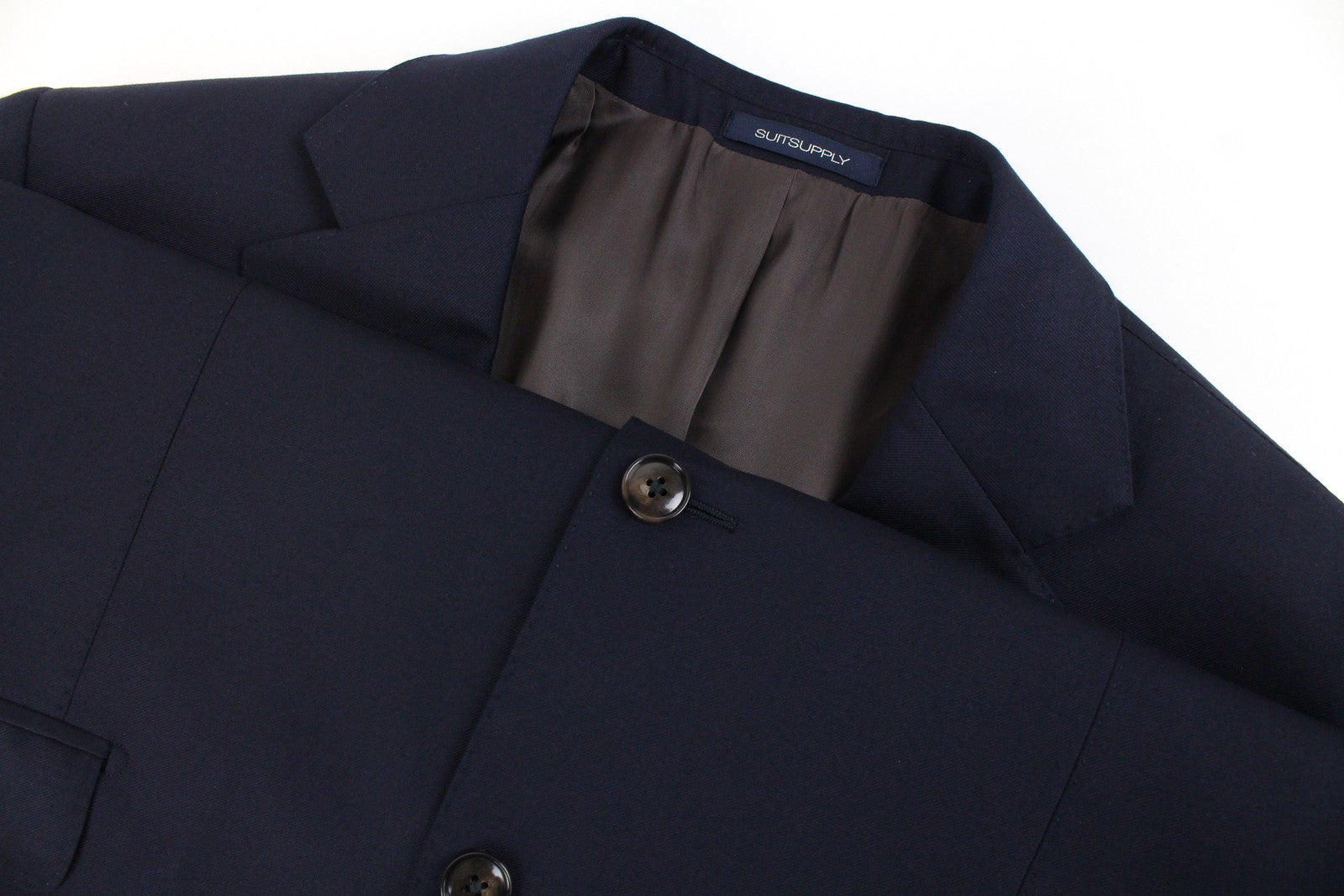 SUITSUPPLY Napoli Mens Blazer UK44L Navy Wool Notch Collar Dress Lined