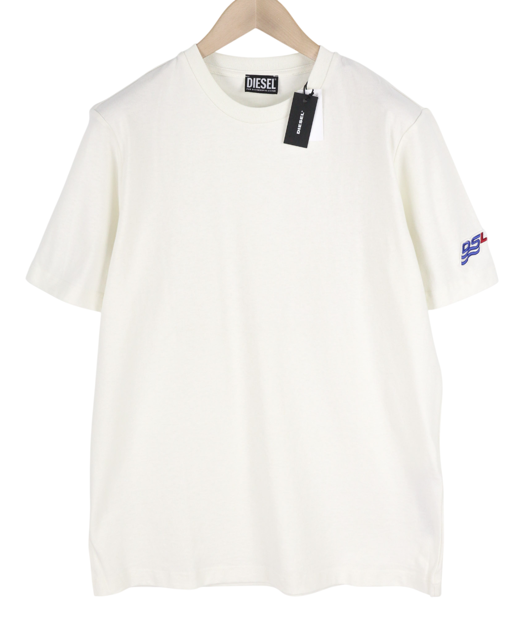 DIESEL T-Just-B67 vyriški marškinėliai su trumpomis rankovėmis, apvalia apykakle ir logotipu, trikotažas, rekomenduojama kaina – 60 € 