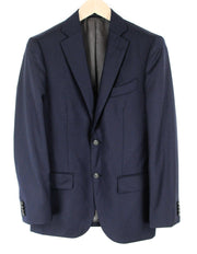 SUITSUPPLY Napoli Men Blazer UK34R Navy Pure Wool Lined Formal Single-Breasted