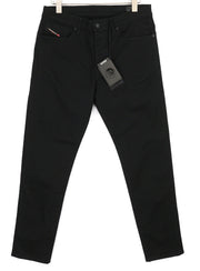 DIESEL D-Fining 0688H vyriški džinsai W33/L34, juodi, su sagomis, siaurėjantys, tamprūs. 