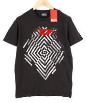 DIESEL T-Diegor-C16 vyriški marškinėliai M su trumpomis rankovėmis, apvalia kaklo iškirpte, su logotipu ir tamsiai mėlyna spalva. Rekomenduojama kaina – 70 €. 