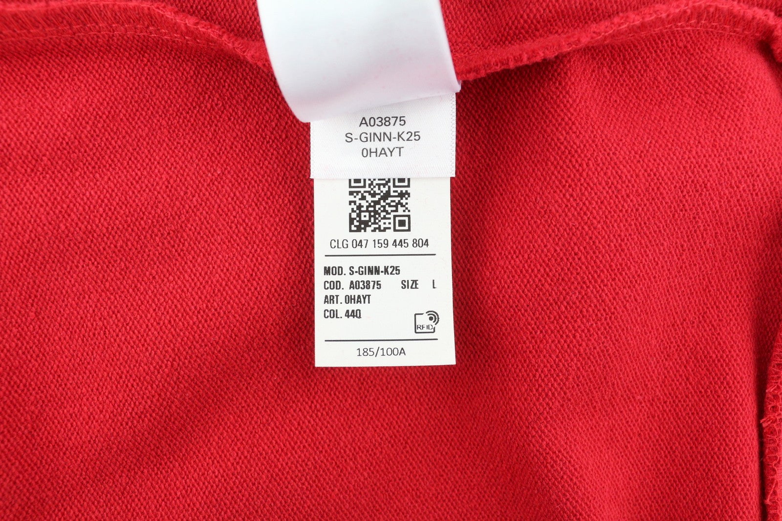 DIESEL S-Ginn-K25 vyriškas džemperis, raudonas, L dydžio, su apvalia kaklo iškirpte ir logotipu priekyje, rekomenduojama kaina – 125 € 