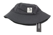 DIESEL D-Indig Men Hat OS Black Bucket All Seasons Casual Patch RRP€100