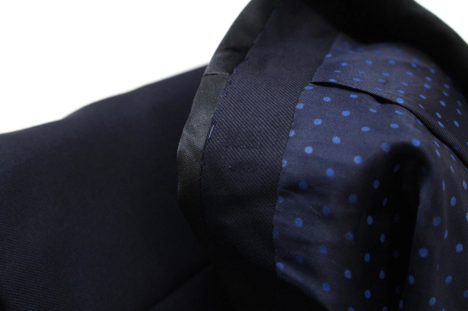 SUITSUPPLY Lazio Men's Suit UK34 Navy Tux Wool Single-Breasted Lined