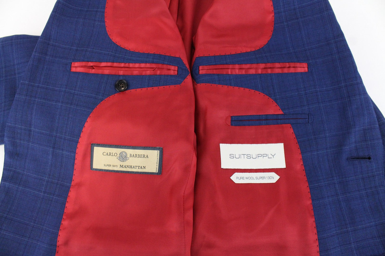 „SUITSUPPLY Sienna“ vyriškas švarkas UK40R „Super 130“ vilnonio languoto pamušalo suknelė 