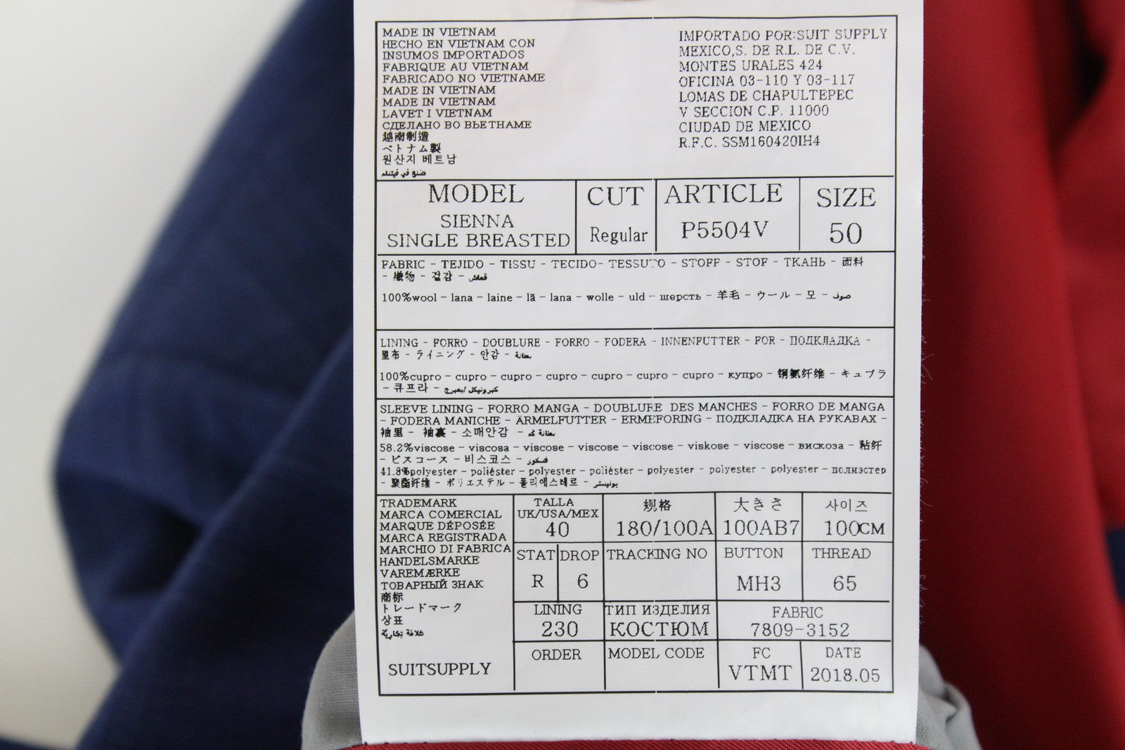 „SUITSUPPLY Sienna“ vyriškas švarkas UK40R „Super 130“ vilnonio languoto pamušalo suknelė 