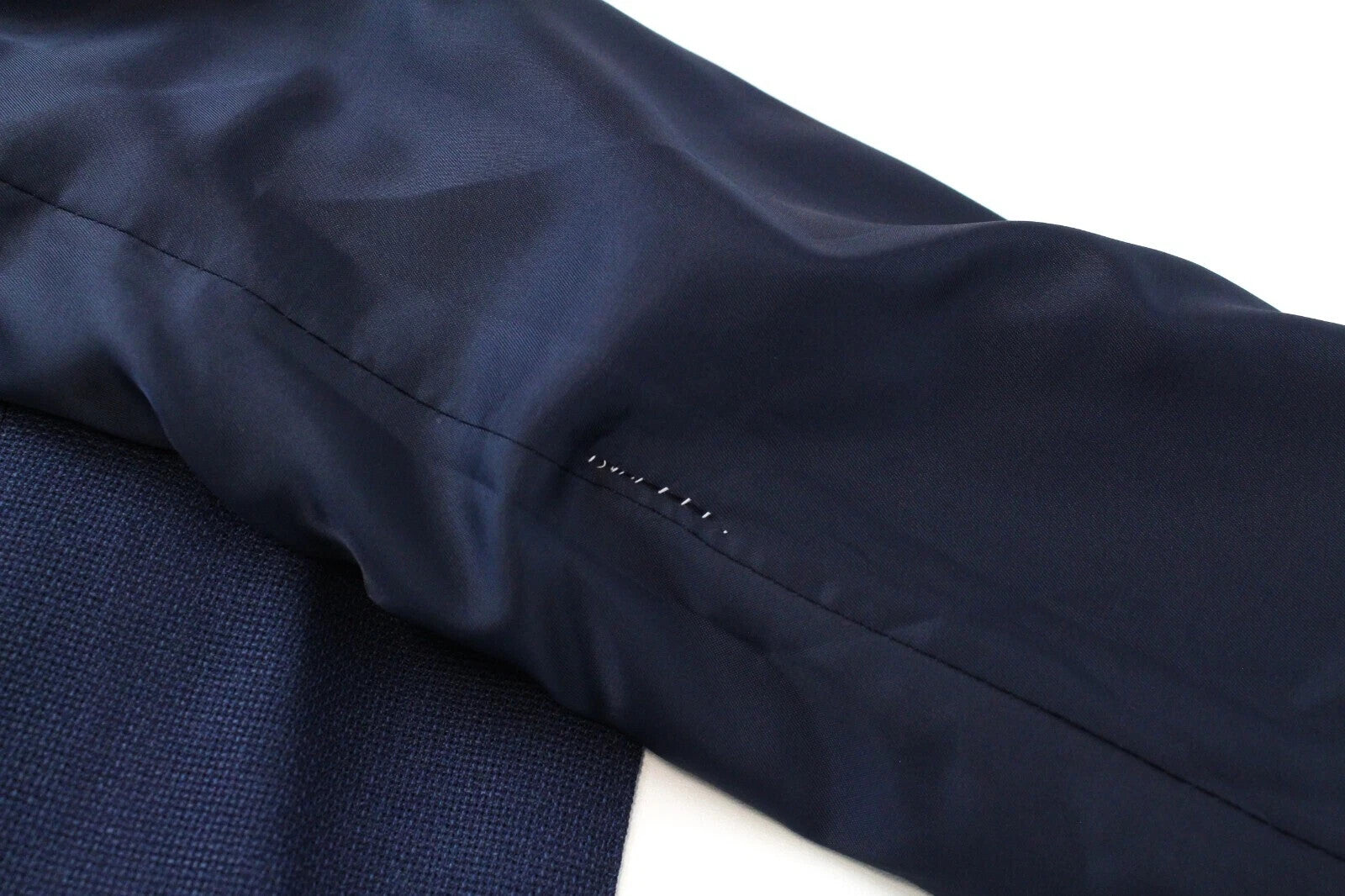 SUITSUPPLY vyriškas švarkas „Havana“ su mėlyna vilnone apykakle, vienaeilis, UK34R 