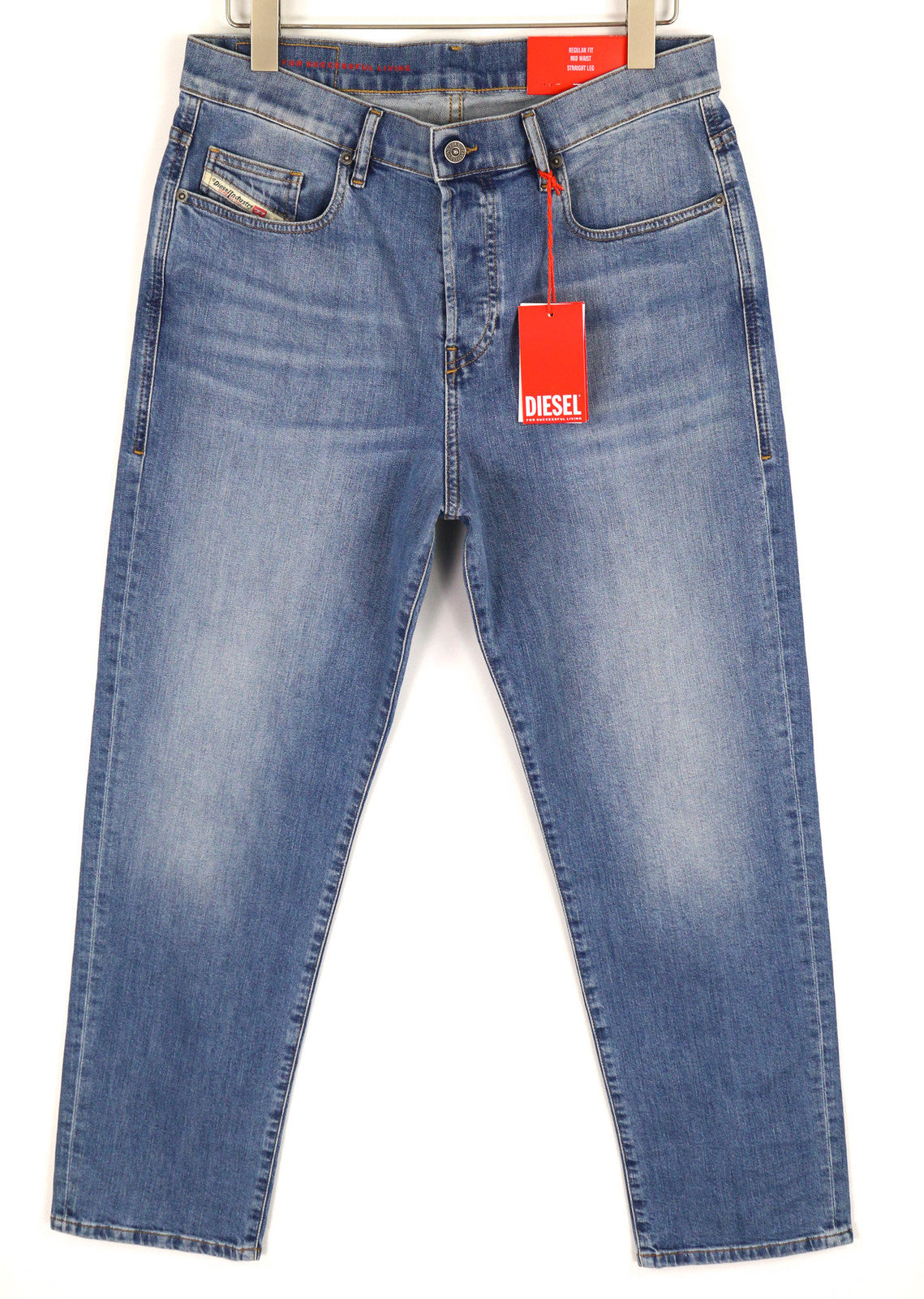 DIESEL 2020 D-Viker 0EHAJ vyriški džinsai W32/L30 vidutinio juosmens, įprasto kirpimo, tiesios klešnės 