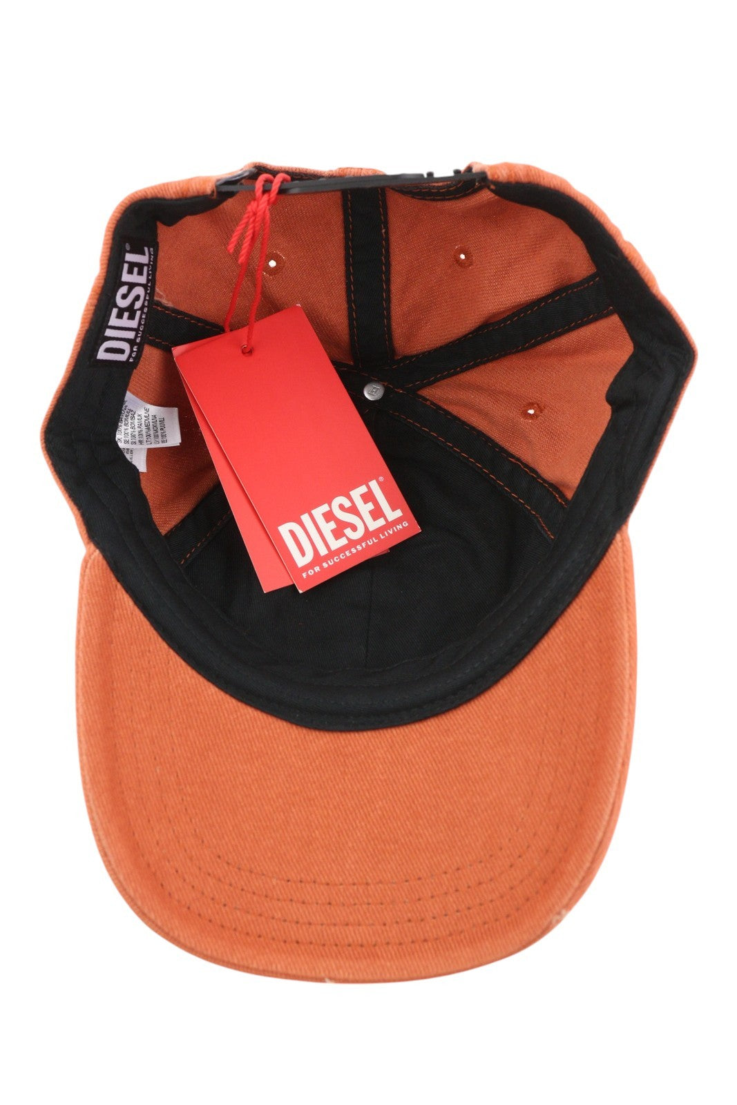 DIESEL C-Syom vyriška kepurė su oranžine beisbolo kepure, išsiuvinėtu logotipu ir medvilniniu logotipu, unisex 