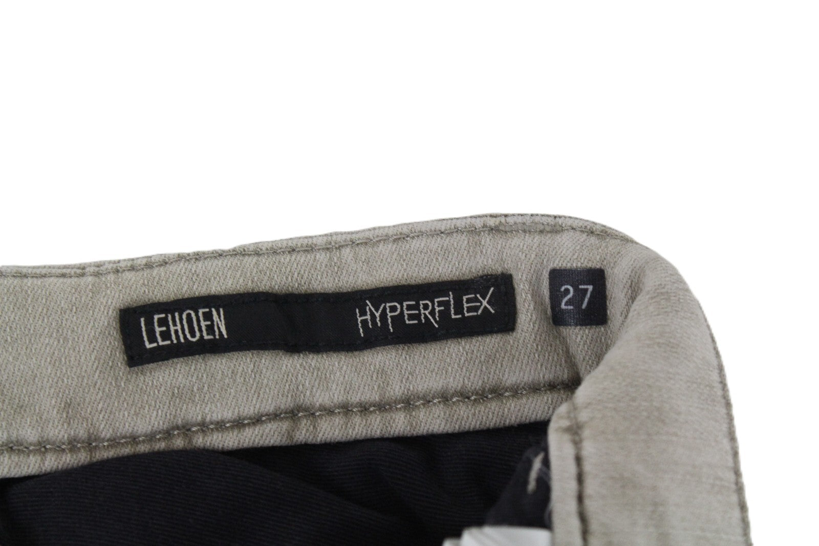 REPLAY Lehoen Men Chinos W27 Beige Cotton Hyperflex Washed Stretch Trousers