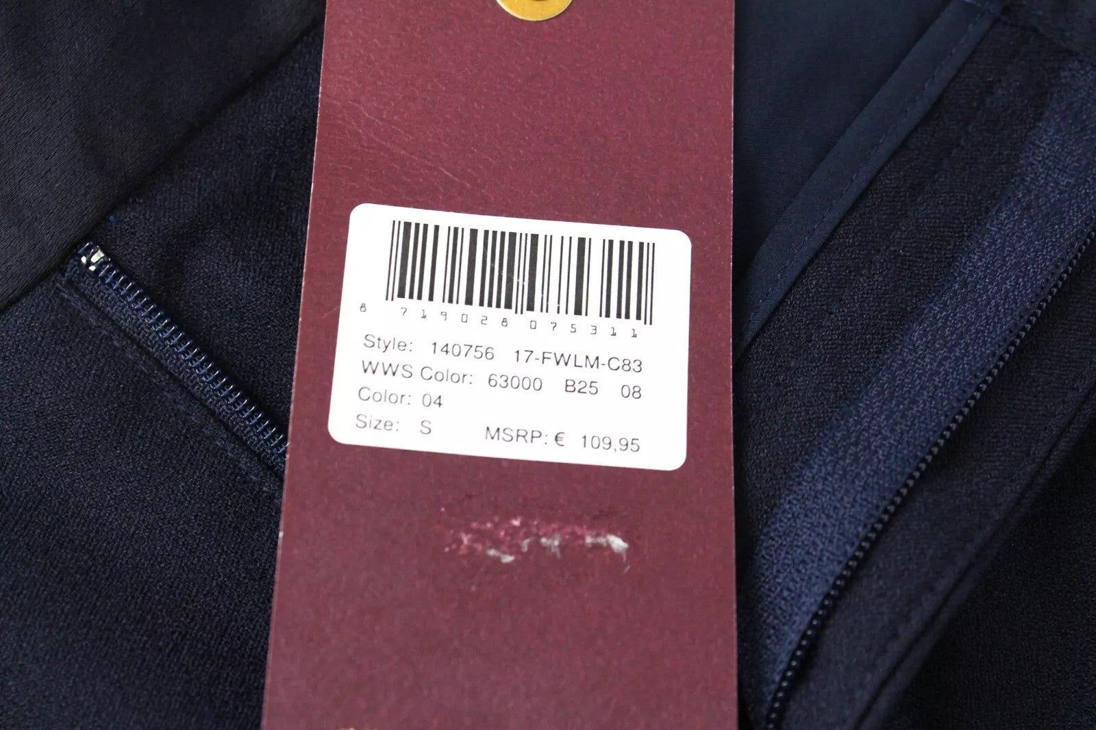 MAISON SCOTCH Women's Trousers S Navy Pleated Wide Classic Lightweight