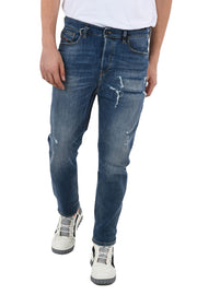 DIESEL D-Vider 0890X vyriški džinsai W30/L30 morkų kirpimo, tamprūs, skalbtos mėlynos spalvos 