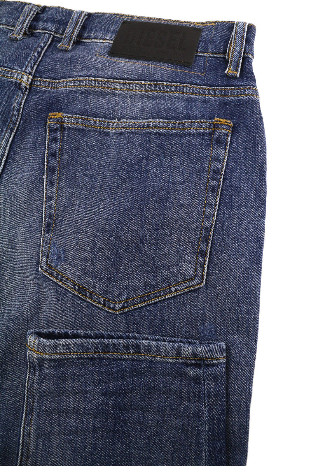 DIESEL D-Vider 0890X vyriški džinsai W30/L30 morkų kirpimo, tamprūs, skalbtos mėlynos spalvos 