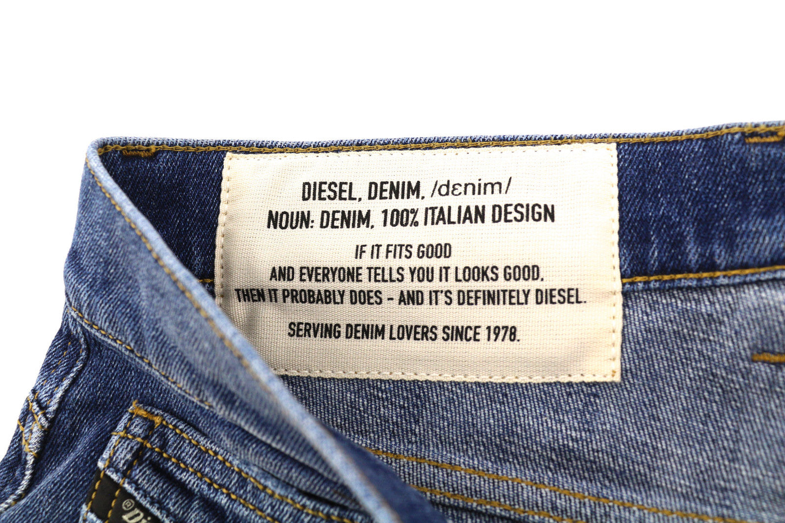 DIESEL D-Vider 0890X vyriški džinsai W30/L30 morkų kirpimo, tamprūs, skalbtos mėlynos spalvos 