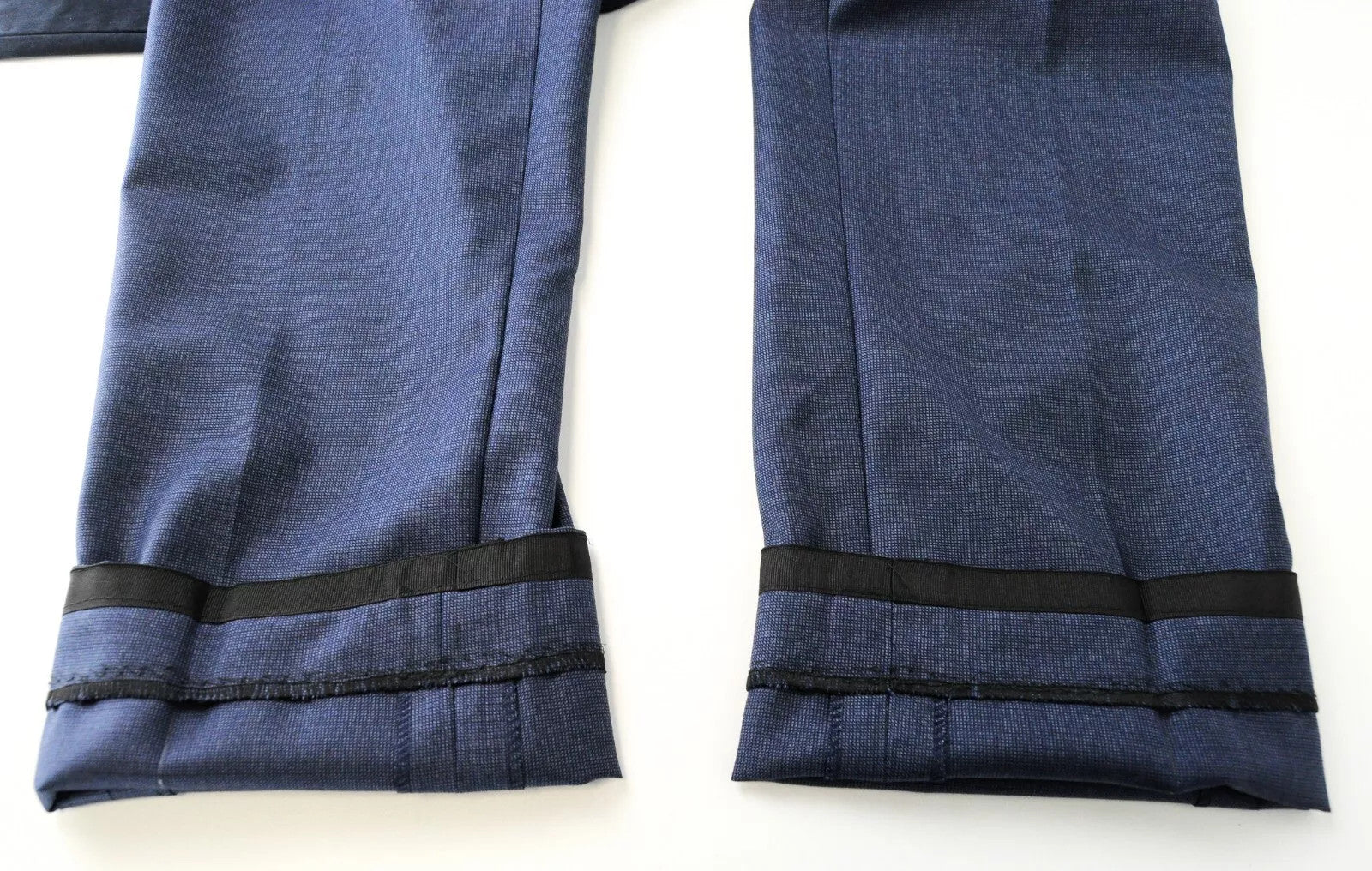 SUITSUPPLY Sienna Men's Trousers 42L Blue Pure Wool Pleated Formal Fit