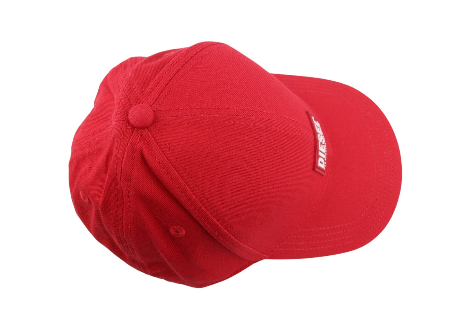 DIESEL Corry-Gum Men Cap OS Mid Red Baseball Cotton Patch Logo Casual Unisex